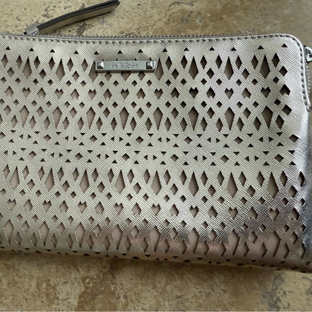 Stella & Dot Metallic Double Clutch